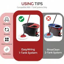 Scrub Brush, Spin Mop Scrub Brush Compatible EasyWring 1 - System, Hard Bristle Cleaning Brush Bathroom, Kitchen, Tub And Tile Not Fit RinseClean 2 - - 1-tANK Scrub Brush (1pcs) - View 3