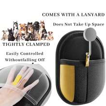 Pet Hair Removal Gloves, Double-Sided Cat Grooming Gloves, Dog And Cat Anti-Static Hair Removal Gloves, Reusable Pet Hair Removal Gloves, Suitable For Furniture, Beds, Carpets, Clothing, Sofas, Pet Cleaning Supplies, Pet Hair Remover - 黑色 - 查看 2