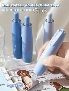 4-1 Roll Permanent Double-Sided Coated Tape, Adhesive Tape Dispenser For Scrapbooking, Crafts, Arts, Photos, Smooth And Clean, Back To School Essential - Multicolor - View 13