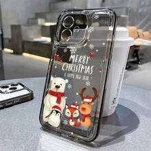Funda de teléfono de Navidad compatible con iPhone 11, 16, Pro Max, 13, 15, 14, 12, 16 Pro Max, 15 Pro Max, 14 Pro Max, de silicona transparente y suave. Funda compatible con iPhone 17, 17 Pro, 17 Pro Max - DS125 - Ver 9