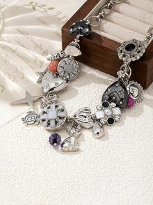 1 Set de accesorios de estilo punk francés europeo y americano para fiesta de Navidad, incluye collar - Multicolor - Ver 4