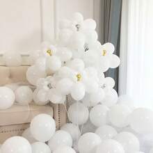 63个/123个（1套）白色派对装饰气球，花环拱门气球套装，DIY气球树，气球拱门，生日，婚礼，情人节，派对装饰气球，节日，婚礼气球花束，气球套装