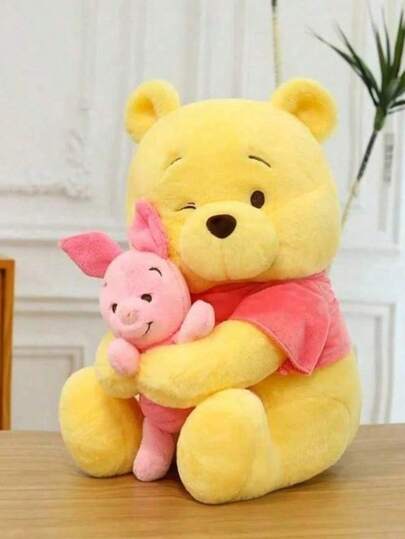 35cm Pooh And  Plush Toy, Cute Little Bear With A Heart, A Girl's Sleeping Pillow, A Children's Rag Doll.Cute Little Animal-Shaped Plush Toys, Soft To The Touch, Are The First Choice For Christmas Decoration, Home Room Decoration, Party Decoration, Birthday Gifts, And Various Festival Gifts.
