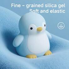 Cute Rechargeable Silicone Penguin Night Light - 3 Brightness Levels & 7 Adjustable Colors, Rechargeable Stress Relief Lamp With 30-Minute Timer, Ideal Bedroom Lighting, Fun Christmas Gift - Multicolor - View 7