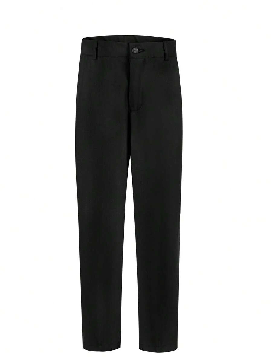 Pantalones de traje formal ajustado para niños, adecuados para recitales de piano, eventos escolares, bodas, fiestas de cumpleaños, etc. Confeccionados para adolescentes, color negro, tallas de 4 a 16 años - Negro - Ver 1