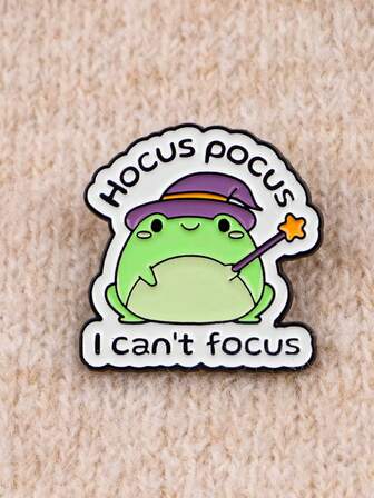 1PC Frog Witch Enamel Pin Funny Brooch Pines Lapel Pins Badge On Backpack Clothing Accessories Animal Jewelry Friends Gift