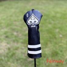 Golf Club Headcovers Spade A For Driver Fairway Hybrid Wood Head Covers Blade Putter Mallet Putter Covers Iron Clubs Headcover - Black - View 4
