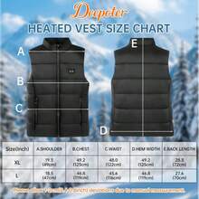 Electric Heated Vest - With 8-Zone Heating, Heater Jacket, -45°C To +65°C Smart Temperature Control, Lightweight Heating Jacket For Men Women - Ideal For Extreme Cold Weather, Christmas Gift,Outdoor Skiing Cycling Hunting Motorcycle Thermal Vest Black(Hand Washable,Standalone/ Use) - màu đen - Xem 7