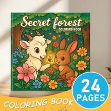 1 Adorable y reconfortante libro para colorear para adultos y adolescentes, 24 páginas, con adorables personajes animales, para aliviar el estrés. Día de la Madre, Regalo para mamá, Regreso a clases, Útiles escolares