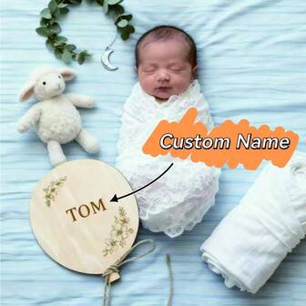 Customized Wooden Balloon With Name, Personalized Name Logo, Decoration For Children's Room, Made Of Natural Wood