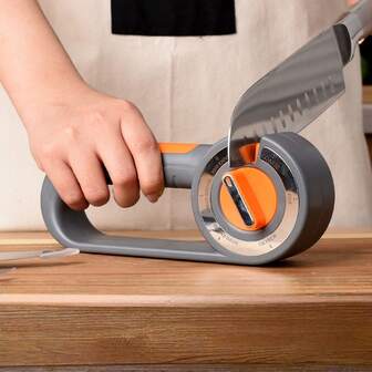 多功能六合一金刚石磨刀器，高端家用厨房刀剪磨刀器，手动快速角度调节磨刀器，神器