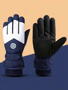 1 Pair Men's Winter Skiing & Cycling Full Finger Touchscreen Gloves