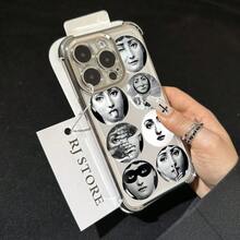 Fashion Art Fornasetti Phone Case For  16, 15, 14, 13, 12, 11 Pro Max, X, XR, XS Max, 8, 7 Plus - Shockproof Transparent Soft Back Case  17 Case Cover For  17 Pro Max - Trộn màu - Xem 4