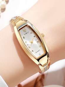 1件高端时尚、休闲、小众、百搭、精致、经典、高端、优雅设计的女士石英钢带手表，适合作为生日礼物 - 均碼 - 查看 6