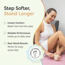 Metatarsal Pads Men And Women - Ball Of Foot Cushions Sesamoiditis, Metatarsalgia, Morton's Neuroma - 2 Pairs Fabric Sleeves With Gel Inserts Medium, Beige - 米色 + 小號 - 查看 3