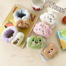 1 Pair Rabbit Face Washing Wristband No More Dripping Waterproof Sleeve Wrist Guard Waterproof To Cuff Wristband Absorption Magic - A Pair Of Pink Bunnies On Wrist - View 7