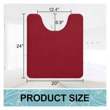 Memory Foam Toilet Rugs U-Shaped 24x20, Extra Soft Absorbent Non-Slip Contour Bathroom Rugs, Machine Washable Bath Mats For Toilet, - 多色75 - 查看 5