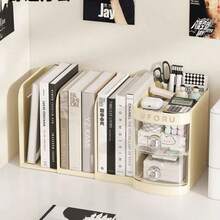 Retractable Desk Organizer With Bookshelf And Drawers – Functional Design For An Inspiring Space! - Multicolor - View 9