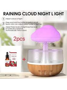 Aromatherapy Machine With USB Humidifier, Suitable For Bedroom, Living Room, Office Desk, USB Spray Machine Atmosphere Lamp Humidifier With Large Capacity Intelligent Fragrance Diffuser - Simulated Water Drop Humidifier - Multicolor - View 13