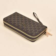 European And American Retro New Wallet Women Long Double Zipper Large Capacity Clutch Purse Can Hold Phone Large Capacity Wallet Purse For Women Wallet Purse Wallet Wristlet Wallet Long Wallet Purses For Woman Wallet For Ladies - Multicolor - View 12