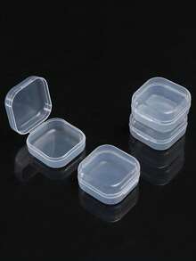 10/20/30pcs Transparent Portable Small Jewelry Storage Box, Desktop Organizer Box, Oxidation-Resistant Jewelry Box With Lid, Square Earplug, Earring, Earstud, Accessory, Pill Box, Waterproof Jewelry Box For Pendant, Bracelet, Ring, Necklace - Clear - View 7