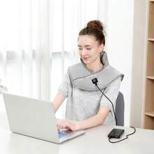 USB颈肩加热垫，电热披肩，柔软面料，3档温度调节，多功能便携披肩，生日和圣诞节礼物，适合送给女性、妈妈、男士、爸爸，也可作为圣诞礼物、暖手宝、男士礼物、圣诞袜填充物，可充电暖手宝