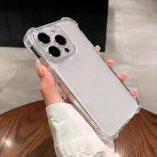 Ốp điện thoại TPU trong suốt màu trơn, chống sốc, cơ bản, 1 chiếc, tương thích với Apple 17/17e/17 Pro/17 Pro Max, bảo vệ bốn góc, chống sốc, chống trầy xước, ốp điện thoại trong suốt, tương thích với iPhone 17, 16, 15, 14, 13, 12, 11 PRO MAX Plus, SE, 7, 8 Plus, ốp điện thoại Apple, chống rơi, quà tặng sinh nhật, quà tặng kỷ niệm. - Trong sáng - Xem 10