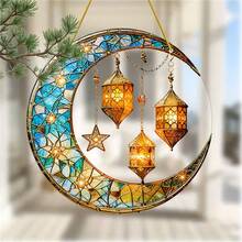 Mặt phẳng 2D, hiệu ứng kính màu giả tuyệt đẹp từ Acrylic. Mộng mơ và lộng lẫy, hoàn toàn phù hợp với không khí Ramadan và Trăng non. Treo bên cửa sổ hoặc trong vườn, chắc chắn sẽ thu hút mọi ánh nhìn, Mặt phẳng 2D. - Nhiều màu - Xem 7