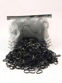 1 Pack Of 1000pcs Damage-Hair Ties, Disposable Hair Elastics, Hair Rollers, Heatless Curls, Hair Curler, Hair Products And Accessories Barber Salon Beauty Back To School, Travel Holiday Essentials, Hair Curlers, Curly Hair Brush, Rollers, Curly Hair Products, Barber, Hair Curlers, Rollers, Curly Hair Products, Curler, Rollers Hair Curl,, Hair Curler, Rollers Hair, Curly Hair Tools, Heatless Curlers, Curly Hair Brush, Hairdressing Equipment,Heatless Waves,Travel Essentials,Hairstyle,Hairdressing,Curly Hair,Hair Rollers,Hair Curler,Heatless Curl,Heatless Curls,Hair Curlers,Rollers,Hair Curl,Rollers Hair,Curly Hair Tools,Hair Rollers,Hair Roller,Curls Diffuser,Hair,Travel,Hair Products,Hair Tools,Hair Stuff,Barber,Barber Accessories,Barbershop,Hairdressing Equipment - 黑色 - 查看 3