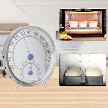 Termómetro Redondo Termómetro de Acero Inoxidable para Exteriores, Termómetro de Acero para Exteriores, Higrómetro, Resistente Al Agua, Termómetro para Clima - 1 - Ver 3