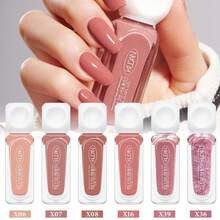 6瓶/套 10毫升 可剥离水性指甲油，无异味，无需烘烤，快干持久，纯色指甲油，适合沙龙DIY居家使用，多种颜色可选