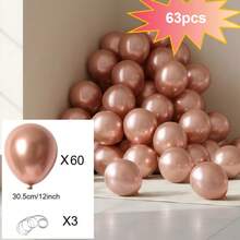 63 pezzi/123 pezzi (1 set) Decorazione palloncini per festa in oro rosa, set di arco e ghirlanda di palloncini, albero di palloncini fai-da-te, arco di palloncini, compleanno, matrimonio, San Valentino, decorazione festa, festival, profumo di palloncini per matrimonio, set di palloncini - Multicolore - Visualizzare 12