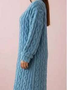 Women Lounge Robes - Dusty Blue - View 2