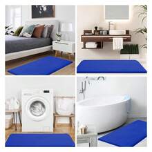 Memory Foam Bath Mat 24x16, Extra Soft And Absorbent Bathroom Mats, Non Slip Washable Carpet For Floor, Shower And Tub, Royal Blue - 多色50 - 查看 7