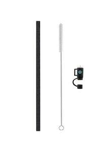 12 ống hút thay thế, 5 nắp ống hút kèm bàn chải, tương thích với bình giữ nhiệt 40oz, 30oz, 20oz, 14oz, phù hợp cho du lịch và phiêu lưu, ống hút kim tuyến tái sử dụng kèm bàn chải, màu hồng trong suốt, đen, tím, xanh dương, cam, phụ kiện cốc tương thích - Nhiều màu - Xem 9