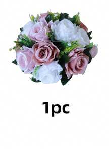 1个仿真灰粉色花球装饰，适用于婚礼、情人节、家居装饰 - 彩色 - 查看 14