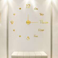 3D无框静音无滴答电池供电现代挂钟，黑色圆形，适用于客厅、卧室、办公室、家居和厨房 - 彩色 - 查看 12