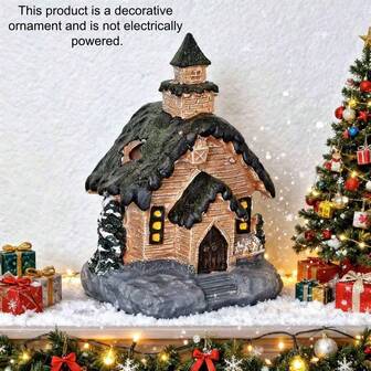 Christmas Village Warm Glow Cabin - Wooden Cabins And Exquisite Log Cabins For Winter Home Decor, Christmas Tree Tabletop Ornaments, Holiday Season Gifts For The Family Christmas Decorations Room Decor