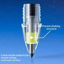 4pcs 0.5mm Black Quiet Ballpoint Pens, Suitable For Exams, Office, And Library Use - 4pcs - View 5