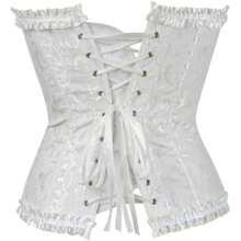 Corset Tops For Women, Bustier Shapewear Lingerie, Lace Waist Push Up Bodysuit,Halloween Pirate Costumes,Halloween Cosplay - 白色 - 查看 2