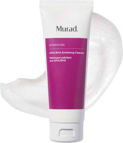 Murad AHA/BHA Exfoliating Cleanser - Hydration Exfoliating & Moisturising Salicylic, Lactic And Glycolic Acid Face Wash - Creamy Skin Smoothing Treatment Backed By Science