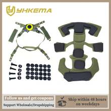 de Suspensión de Casco Wendy Casco Táctico Cordón Ajustable FAST MICH Accesorio de Casco de Caza al Aire Libre Almohadilla Esponjosa - Conjunto negro - Ver 3