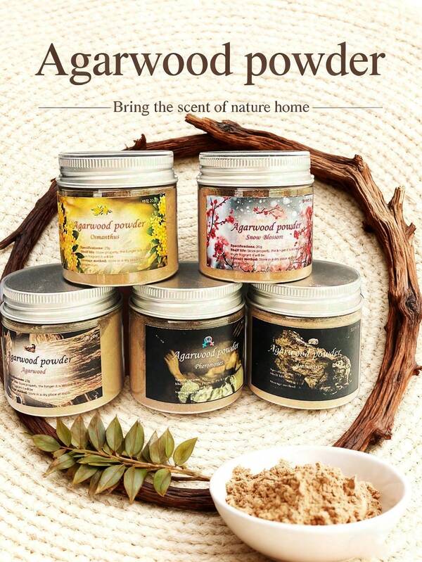 20g, Bois d'agar, Poudre de bois d'agar naturelle authentique, sans additifs chimiques, matières premières, poudre collante de bois, peut être utilisée comme encens électrique, convient pour le yoga, la méditation, l'aromathérapie de chambre, pour apaiser l'humeur, calmer les nerfs et favoriser le sommeil