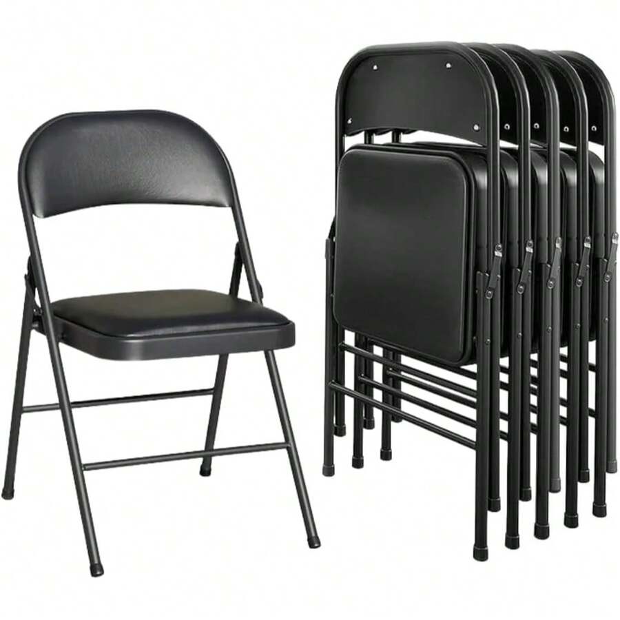 Stacking Chairs - Black - View 1