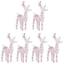 Christmas Reindeers 6 Pcs Warm White 240 LEDs Acrylic - Multicolor - View 2