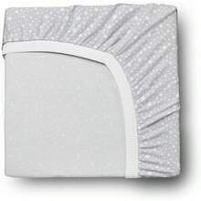 Fitted Crib Sheet Twin Pack 100% Cotton Soft Jersey Fabric For Baby S Comfort Oval Mattress Fit Breathable And Snug Cot Sheet Reusable Storage Bag Included Stardust Grey - StardustGrey - View 2
