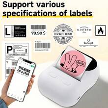 P5 Label Maker Machine With Tape, Small Thermal Sticker Printer Portable Bluetooth