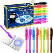 1pc/Set Invisible Ink Pen With UV Light - Magic Secret Pen For Birthday Gifts & Classroom Prizes (In OPP Bag Only) - Random Colors and Styles - View 6