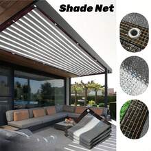 [Parking Area Sunshade Net]Made Of High-Strength Net Material And Equipped With Heavy-Duty Fixing Devices, This Sunshade Net, As A Sturdy Plant Sunshade Net, Can Provide Shelter For Vehicles And Can Also Be Transformed Into A Fence Privacy Screen. - Grey - View 3