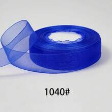 1pc 50yards X 2.5cm Flower Fresh Floral Art Packaging Sheer Chiffon Ribbon, DIY Craft Materials, Gift Box Decoration, Clothing Accessories